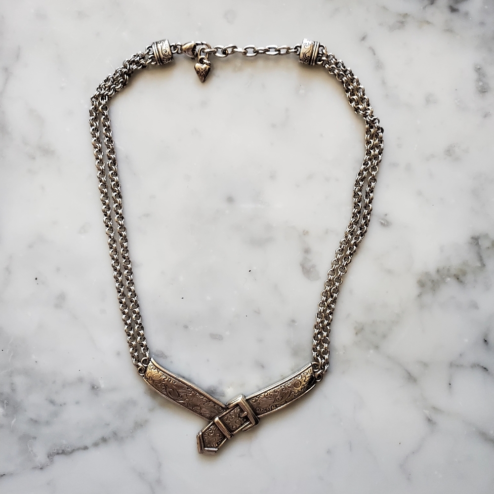 Brighton Town and Country Buckle Silver Vintage Necklace